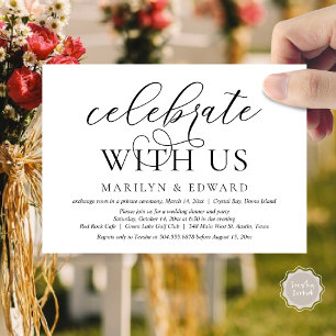 Invitation Célébrez avec nous, Mariage Fuite de Cérémonie de 