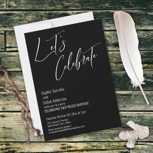 Invitation Célébrez avec nous ! Mariage moderne de mariage no