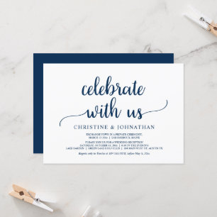 Invitation Célébrez avec nous, Mariage Rustique Fuite de Mari