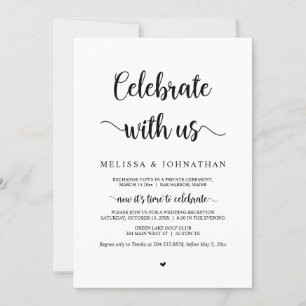 Invitation Célébrez avec nous, Police noire, Mariage Fuite I