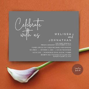 Invitation Célébrez avec nous, Post Mariage Elopement Party
