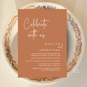 Invitation Célébrez avec nous, Réception de Mariage Moderne