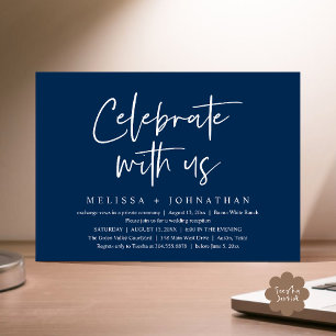 Invitation Célébrez avec nous Réception de mariage moderne