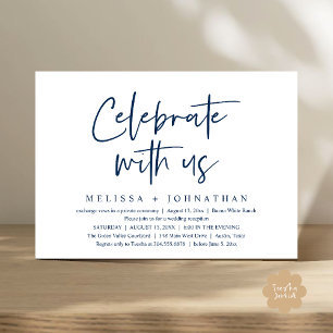 Invitation Célébrez avec nous Réception de mariage moderne