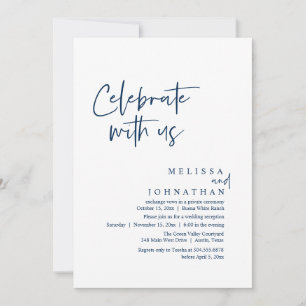 Invitation Célébrez avec nous, Réception de Mariage Moderne