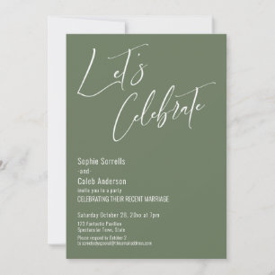 Invitation Célébrez avec nous une fête de mariage moderne ver
