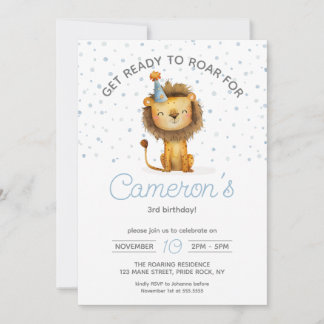 Invitation Célébrez avec une ruée ! Anniversaire du lion du g