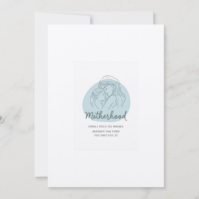 Invitation Célébrez la maternité dans la simplicité absolue (Devant)