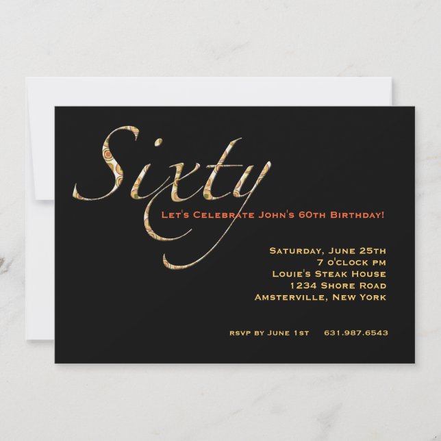 Invitation Célébrez l'invitation 60 (Devant)
