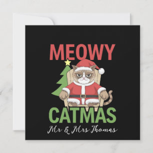 Invitation Célébrez un 'Meowy Catmas' L'invitation parfaite