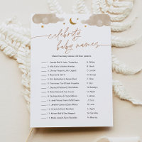 Celebrity Baby Name Twinkle Star Baby shower Jeu