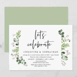 Invitation Célébrons, dîner de mariage en fuite