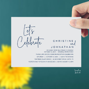 Invitation Célébrons, dîner de mariage intime