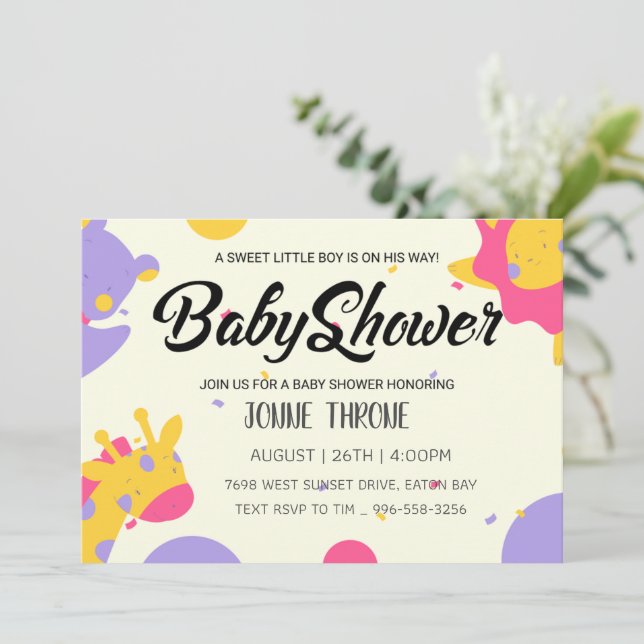 Invitation Célébrons l'arrivée de votre petit miracle ! (Debout devant)