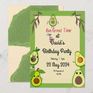 Invitation "Célébrons l'avocat ! Fête d'anniversaire"