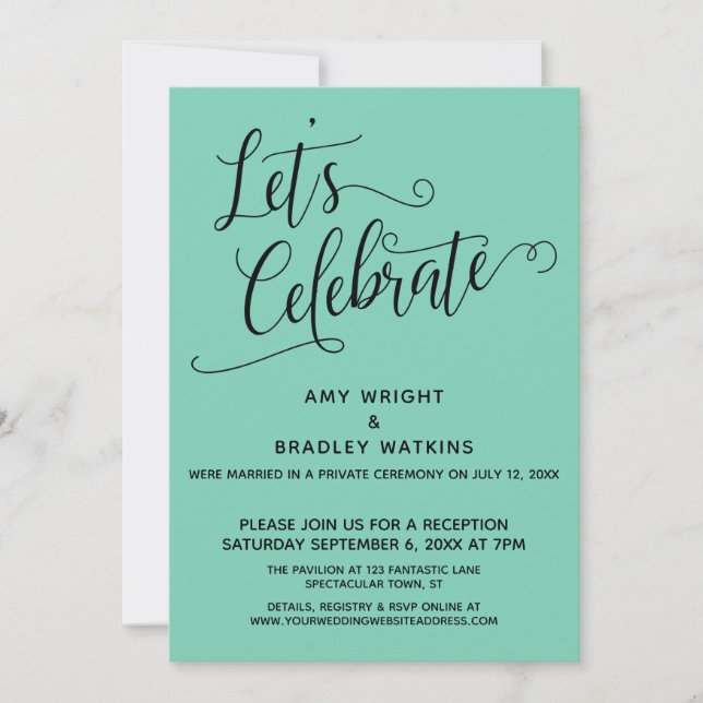 Invitation Célébrons l'élégant cocktail vert (Devant)