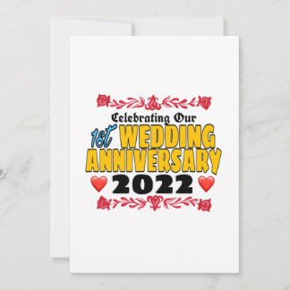 Invitation Célébrons notre 1er anniversaire de mariage 2022