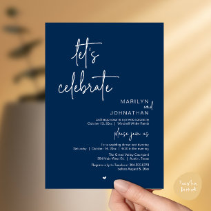 Invitation Célébrons, Réception de Mariage Moderne Minimalist