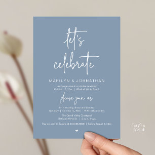 Invitation Célébrons, Réception de Mariage Moderne Minimalist