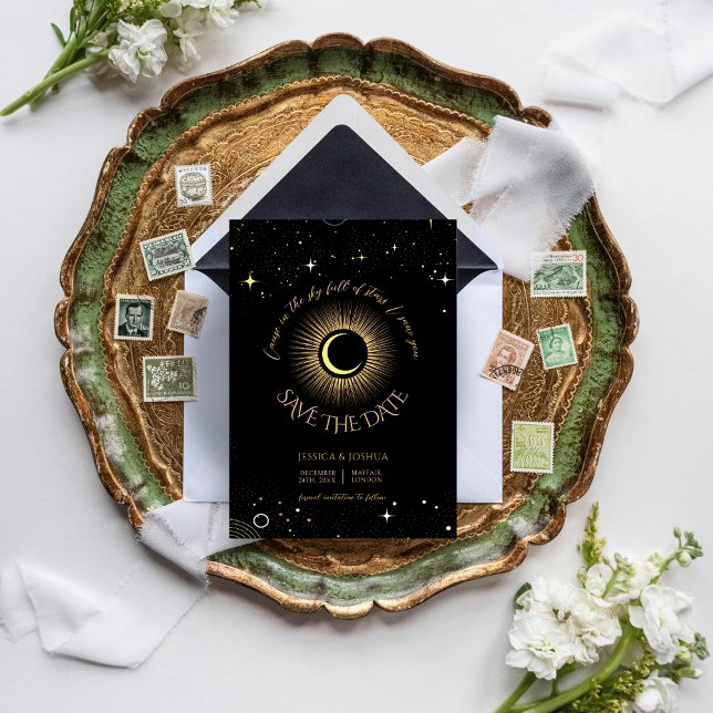 Invitation Céleste dans les étoiles Je vous ai vu Noir (Créateur téléchargé)