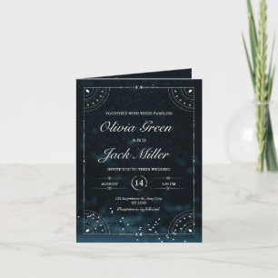Invitation céleste du Mariage de nuit étoilé