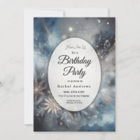 Céleste hiver minuit Étincelle fête d'anniversaire