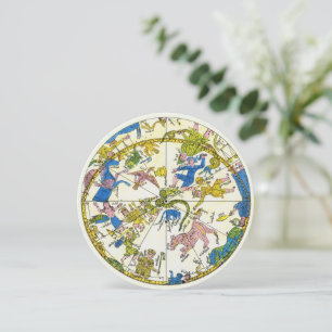 Invitation Céleste Vintage, Sphère Arabe, Constellations