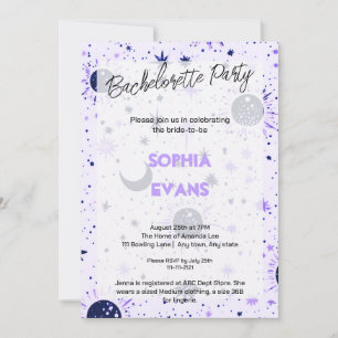 Invitation Celestial moderne Mariage Bachelorette Party