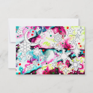 Invitation Celestial Yule Card