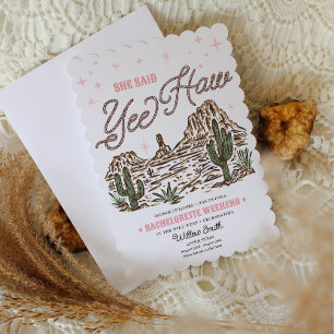 Invitation Célibataire de l'Ouest sauvage Yee Haw Itinéraire