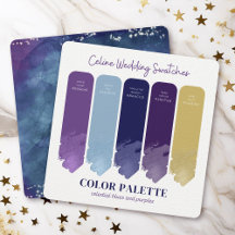 Céline ・ Palette couleur violet et bleu Mariage