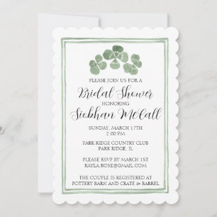 Invitation Celtic Clé d'aquarelle personnalisé trèfle Shamroc