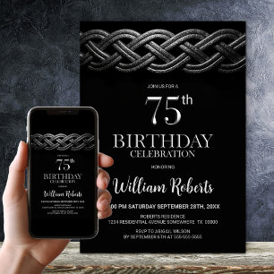 Invitation Celtic Knot 75e fête d'anniversaire