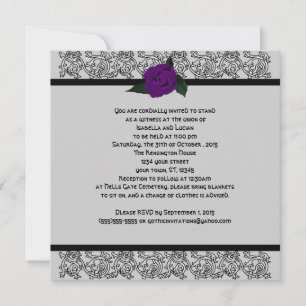 Invitation Celtic Knot Infinity Rose Goth Mariage