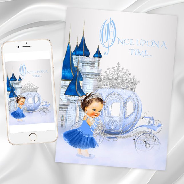 Invitation Cendrillon Il était une fois Princesse Anniversair (Cinderella princess birthday party invitation. Any event. Digital download and printed available.)