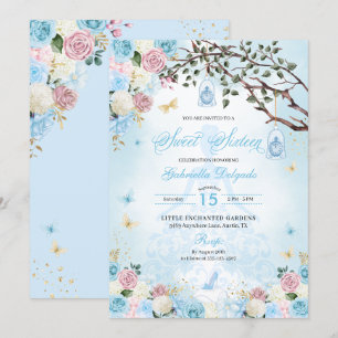 Invitation Cendrillon princesse enchantée Jardin sucré 16