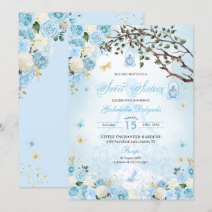Invitation Cendrillon princesse enchantée Jardin sucré 16