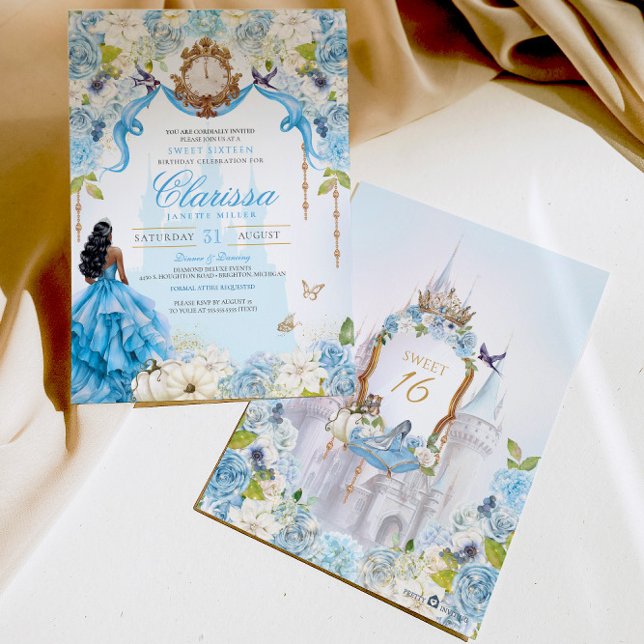 Invitation Cendrillon Princesse Sweet sixteen royal (Créateur téléchargé)