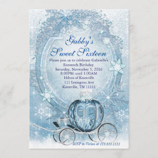 Invitation Cendrillon, Sweet sixteen Cendrillon