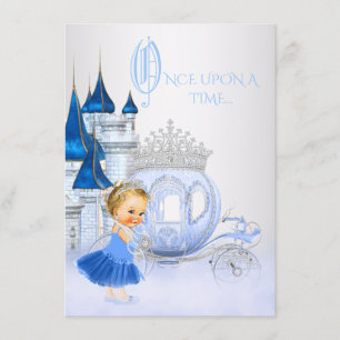 Invitation Cendrillon une fois, un anniversaire princesse
