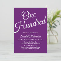 Cent Script Automne Purple 100e Anniversaire
