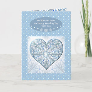 Invitation Céramique Lace Bleu clair