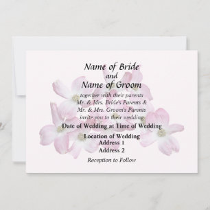 Invitation Cercle de Dogwood rose