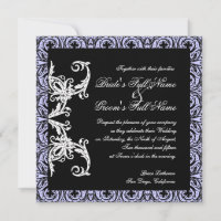 Cercle de lavande noir n blanc Mariage damassé