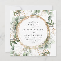 Cercle d'or blanc Frame Boho Botanical Eucalyptus