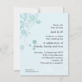 Invitation Cercle et Tourbillon (bleu) 4,25x5,25