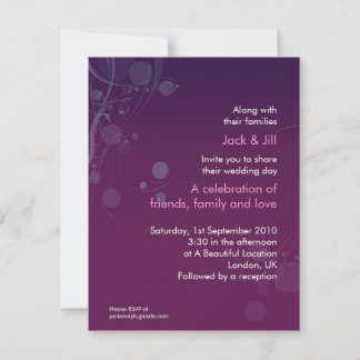 Invitation Cercle et Tourbillon (violet) 4,25x5,25