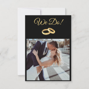 Invitation Cercles de Mariage Noir et Or-Nous
