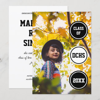 Invitation Cercles noirs - Diplôme photo