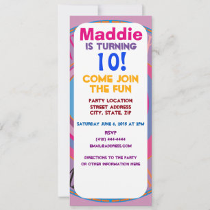 Invitation Cercles tourbillonnants en forme de poule sur mesu